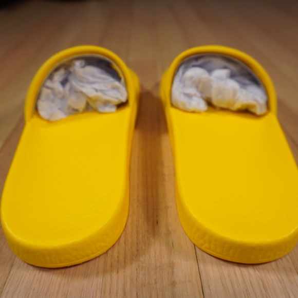 Polo Ralph Lauren Bear Slide Yellow Size 13 D PU EVA Brand New - Picture 7 of 11